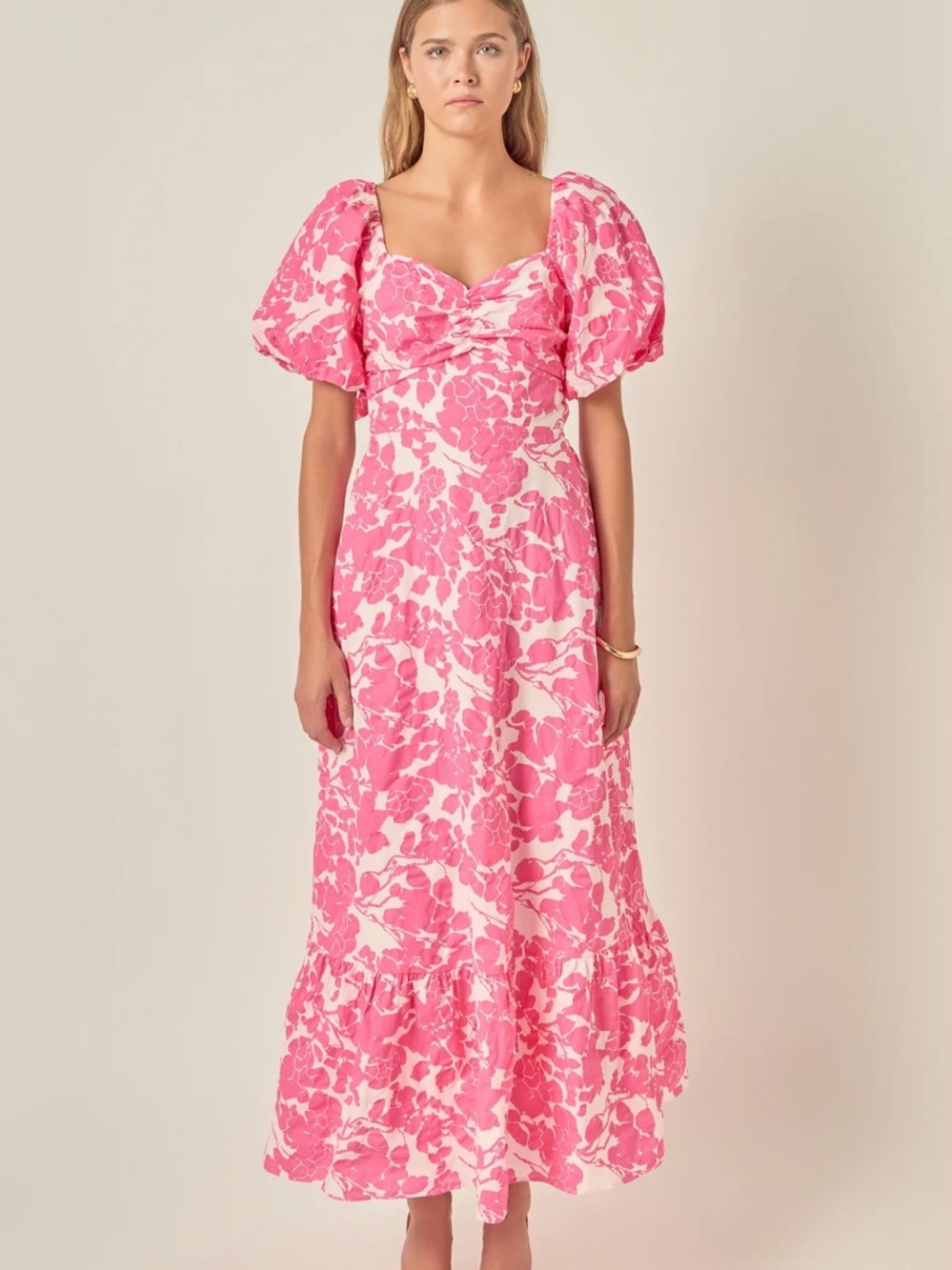 English Factory Floral Print Maxi Dress